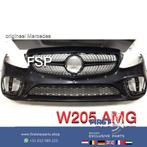 W205 Facelift AMG Voorbumper + diamond gril 2019 Mercedes C, Gebruikt, Ophalen of Verzenden, Bumper, Mercedes-Benz