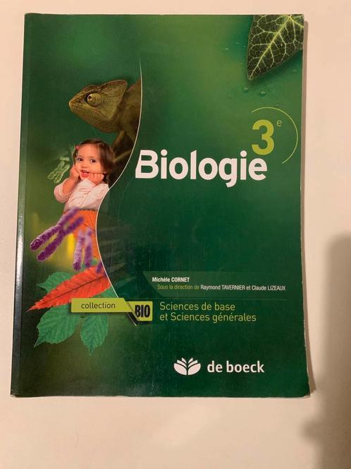 Biologie 3e - Ed. de Boeck - Livre en TBE, Livres, Livres scolaires, Comme neuf, Biologie, Secondaire