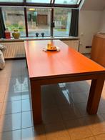 Tafel verlengbaar modern en warm van kleur, Huis en Inrichting, Ophalen, 100 tot 150 cm, 200 cm of meer, Zo goed als nieuw