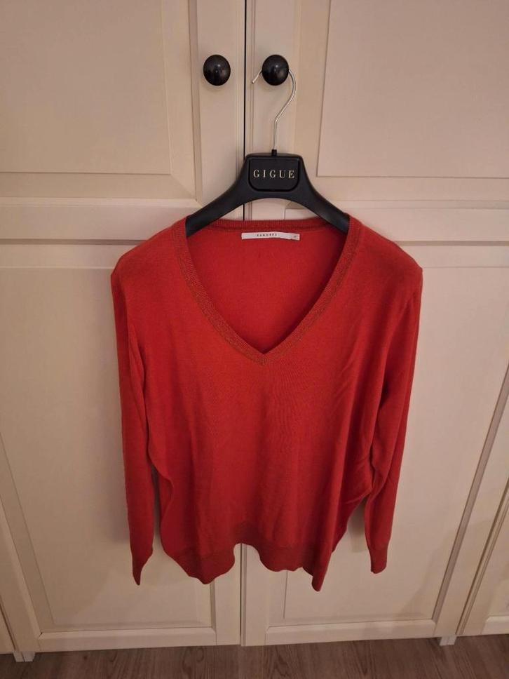 Heel mooi fijn pulleke Xandres, dames, mooi rood, 69% zijde, Vêtements | Femmes, Pulls & Gilets, Neuf, Taille 42/44 (L), Rouge