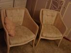 set:2 kuipzeteltjes en 2 stoelen merk DEKNUDDT, Antiquités & Art, Antiquités | Meubles | Chaises & Canapés, Enlèvement