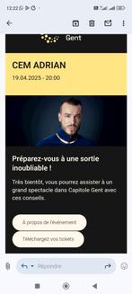 2 places CONCERT CEM ADRIAN 19/04