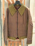 Leuke warme bruin/gele jas van yak&yeti (M)., Kleding | Dames, Bruin, Zo goed als nieuw, Yak&yeti, Ophalen