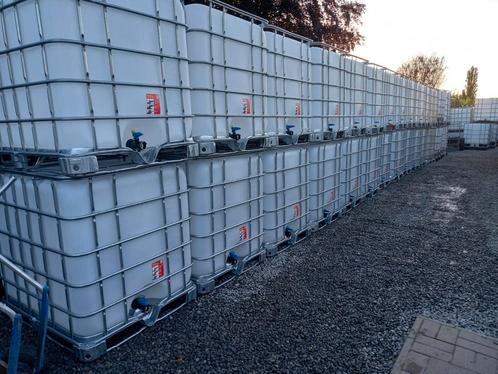 Gereinigde ibc containers 1000l Met kraan uit voedingsindust, Jardin & Terrasse, Barils de pluie, Comme neuf, Enlèvement