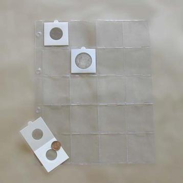 25 inlegbladen met 20 vakken voor munten, Timbres & Monnaies, Enlèvement ou Envoi
