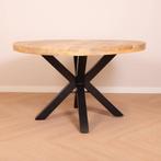 Ronde tafel in mango hout, Huis en Inrichting, Tafels | Eettafels, Ophalen, 150 tot 200 cm, Rond, Zo goed als nieuw
