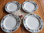 4 Hotel porseleinen borden, Mosa, Boerenbont, Gebruikt, -, -, Ophalen of Verzenden