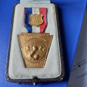 Sportmedaille Allied forces / USA /1946 beschikbaar voor biedingen