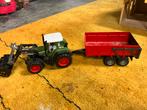 Fendt tractor met voorlader met kar Bruder 1/16, Ophalen, Gebruikt