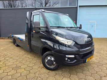 Iveco Daily 3.0 Automatic Tijhof Oprijwagen Takelwagen, Auto's, Bestelwagens en Lichte vracht, Automaat, Iveco, Zwart, Diesel