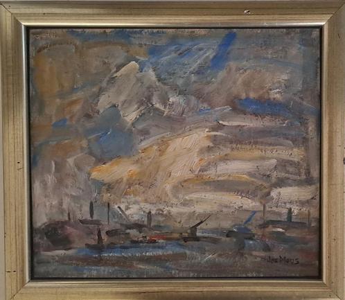 Jos Mous   1896 - 1968   Havengezicht, Antiek en Kunst, Kunst | Schilderijen | Klassiek, Verzenden