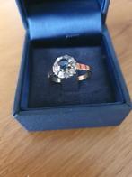 Bague 18k or jaune avec saphir et diamants., Ophalen, Zo goed als nieuw, Geel, Goud