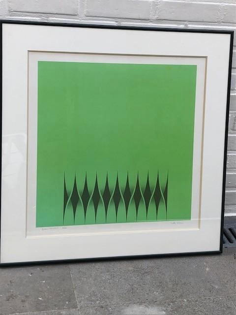 Litho Walter Leblanc, Green Torsions, 1970, Antiek en Kunst, Kunst | Litho's en Zeefdrukken, Ophalen