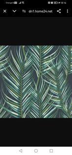 Vliesbehangrollen met groene palmbomen, Huis en Inrichting, Stoffering | Behang, Groen, Ophalen of Verzenden