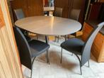 Keukentafel met stoelen, Huis en Inrichting, Tafels | Eettafels, Rond, Zo goed als nieuw, Ophalen, Vijf personen of meer