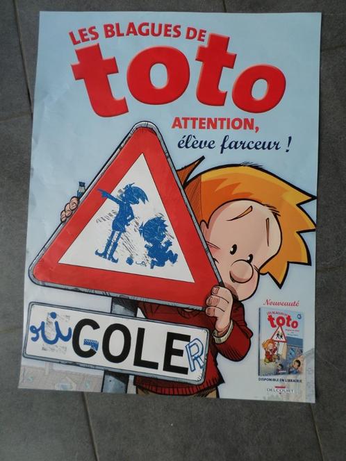 Toto - les blagues de Toto - affiche 80x60 - 2020, Collections, Posters & Affiches, Utilisé, Autres sujets/thèmes, A1 jusqu'à A3