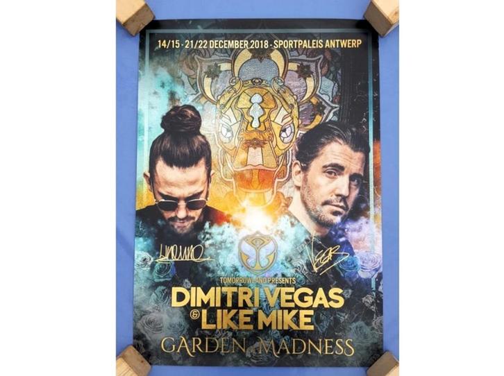 Concertposter: Dimitri Vegas & Like Mike, Verzamelen, Posters, Zo goed als nieuw, Muziek, Deurposter of groter, Rechthoekig Staand