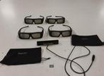 Set vier 3D brillen plus reciever Philips TV, Ophalen of Verzenden, Gebruikt