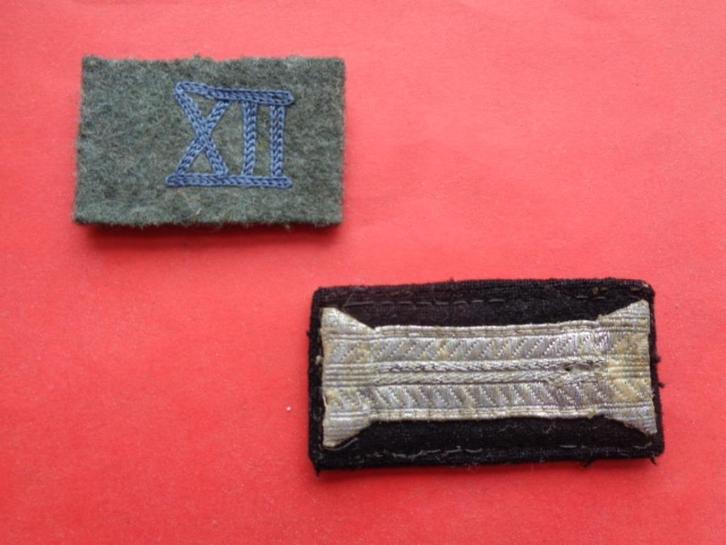WO 2 , schouderstuk en kraagspiegel , aan 10 € / stuk, Verzamelen, Militaria | Tweede Wereldoorlog, Landmacht, Embleem of Badge