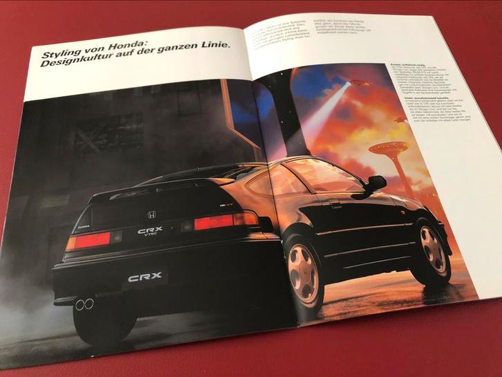 Honda CIVIC CRX VTEC Prospectus 1988 - 1991 EE9 EE8 ED9, Boeken, Auto's | Folders en Tijdschriften, Ophalen of Verzenden