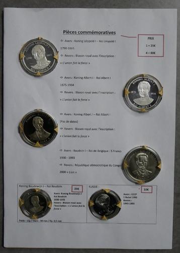 Pièces commémoratives beschikbaar voor biedingen