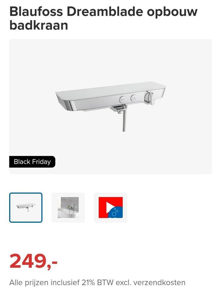 blaufoss dreamblade opbouw douchekraan, Doe-het-zelf en Bouw, Sanitair, Nieuw, Bad, Ophalen of Verzenden