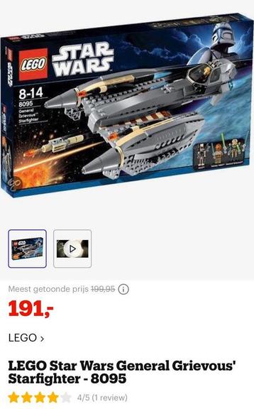 Lego Star Wars General Grievous’ Starfighter (8095) beschikbaar voor biedingen