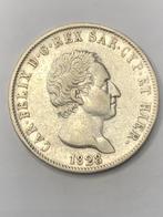 Munt zilver Italië 5 lire Carlo Felix jaartal 1828 P mooi !!, Ophalen of Verzenden, Italië, Losse munt, Zilver