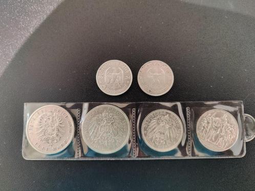 Duitsland 5 Mark, 3 Mark, 5 Reichsmark Silver x6, Postzegels en Munten, Munten | Europa | Niet-Euromunten, Losse munt, Duitsland