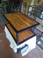 Stalen salontafel, Maison & Meubles, Tables | Tables de salon, 100 à 150 cm, Chêne, Rectangulaire, Modern