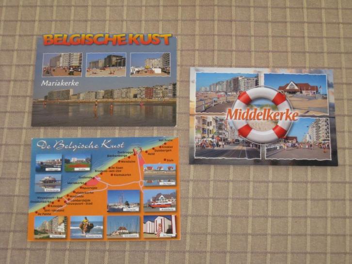 3 Nieuwe Postkaarten Belgische Kust, Verzamelen, Postkaarten | België, Verzenden