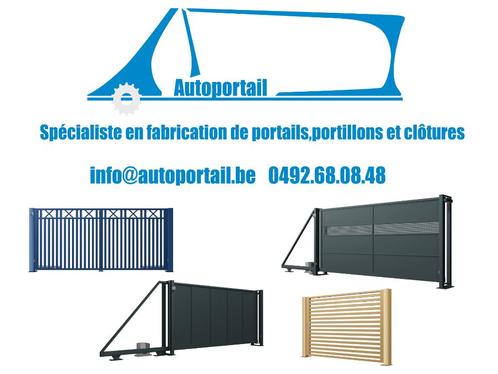 Portail alu/acier sur mesure – Pose pro en Wallonie, Tuin en Terras, Tuinpoorten, Nieuw, Staal, Ophalen