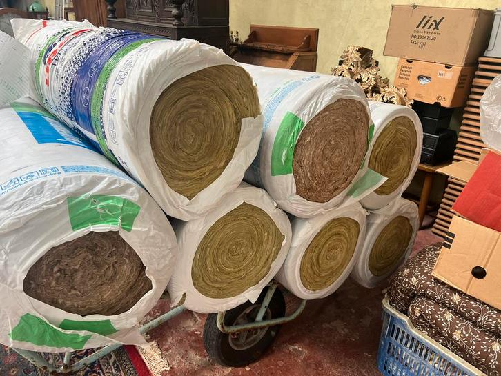 6 rollen Ursa isolatie+4 rollen Airstop Elasto+dampscherm, Doe-het-zelf en Bouw, Isolatie en Afdichting, Ophalen