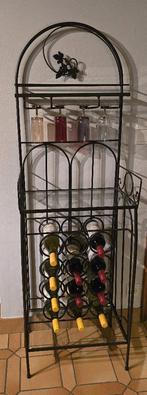 Wijnrek - 12 flessen - smeedijzer, Enlèvement, Comme neuf, 75 cm ou plus, 5 à 15 bouteilles