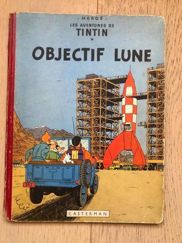 Hergé - TINTIN - Objectif lune EO 1953, Enlèvement ou Envoi, Une BD, Utilisé, HERGE