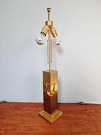 Grote messing tafellamp, Hollywood Regency-stijl, Ophalen, Gebruikt, Gloeilamp
