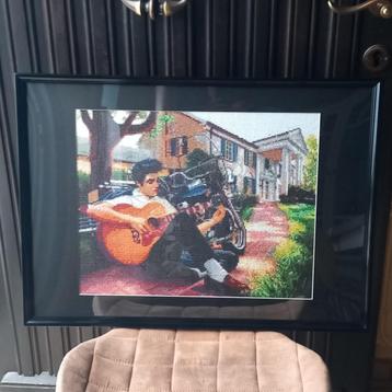 diamond painting van Elvis voor Graceland met zijn Harley beschikbaar voor biedingen