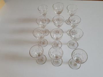 Borrelglaasjes, vintage, 12 stuks, nieuw beschikbaar voor biedingen