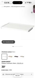 KOMPLEMENT, plateau coulissant pax ikea, Maison & Meubles, Armoires | Penderies & Garde-robes, Enlèvement, Comme neuf