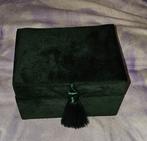 juweel kofferke met pluche groen, Bijoux, Sacs & Beauté, Accessoires Autre, Enlèvement, Utilisé