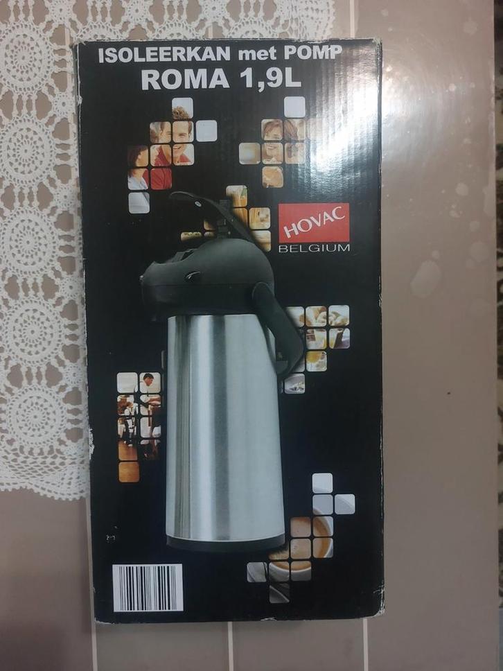 NIEUWE Hovac Thermos Pompkan 1,9L - Ongebruikt in doos, Elektronische apparatuur, Thuistapinstallaties, Nieuw, Ophalen