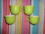 5 mini tasjes groen/wit  0,10c stuk/4 mini tas blauw/wit 10c, Ophalen, Gebruikt, Effen, Kop(pen) en/of Schotel(s)