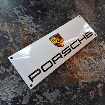 Emaille Schild PORSCHE Dealer Reclamebord Plaque Logo Wapen  beschikbaar voor biedingen
