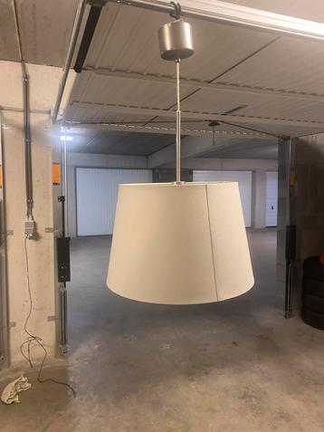 Hanglamp met Lampenkap, Beige, Rond, Comme neuf, 25 à 50 cm