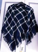 Grand chale bien chaud bleu marine et blanc, Enlèvement ou Envoi, Comme neuf, Écharpe