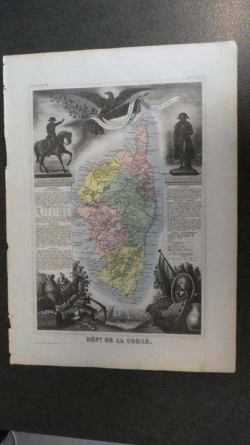 6 cartes décoratives/anciennes - 19e siècle