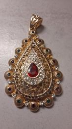 pendentif couleur or indienne pour collier style rubis, Bijoux, Sacs & Beauté, Autres matériaux, Avec strass, Enlèvement ou Envoi