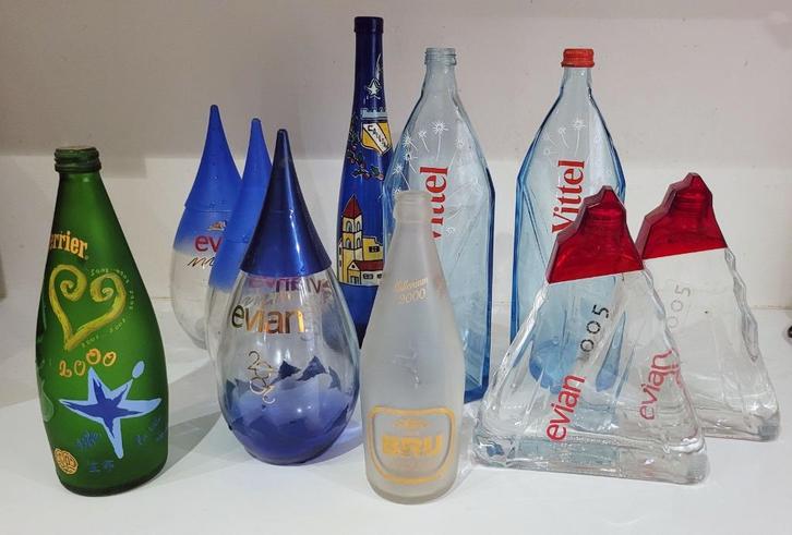 Set van 10 verzamelflessen, Huis en Inrichting, Woonaccessoires | Overige, Zo goed als nieuw, Ophalen