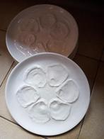 6 assiettes pour huîtres cneuves possib  12 les mêmes TBE, Maison & Meubles, Enlèvement, Comme neuf, Uni, Assiettes(s)