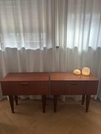 Set vintage Deense nachtkastjes – teak, jaren ’60, Ophalen, Gebruikt, 45 tot 65 cm, Minder dan 55 cm